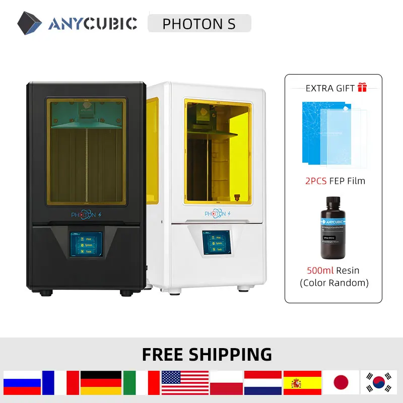 3D принтер ANYCUBIC Photon S устройство для объемной печати 2 цвета ЖК дисплей