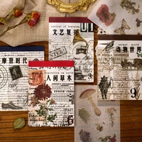 sticker book plant hand account diary diy material stickers japanese paper nostalgic era series 4 retro