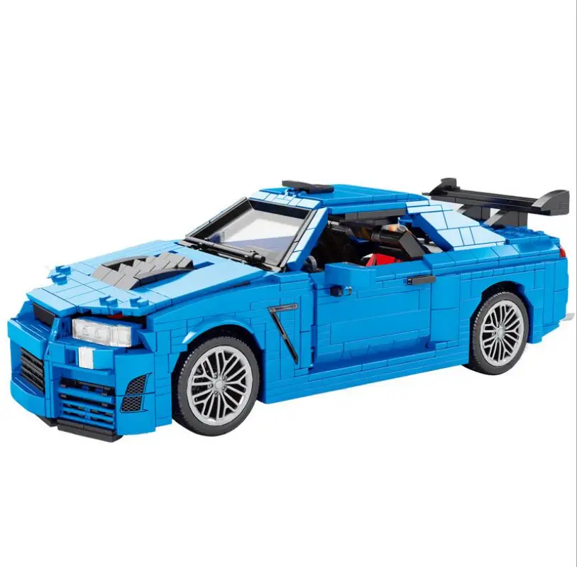 

New Speed Champions Series The Skyline GTR R34 Model Building Blocks Classic -29377 Car-Styling Education Toys For Children