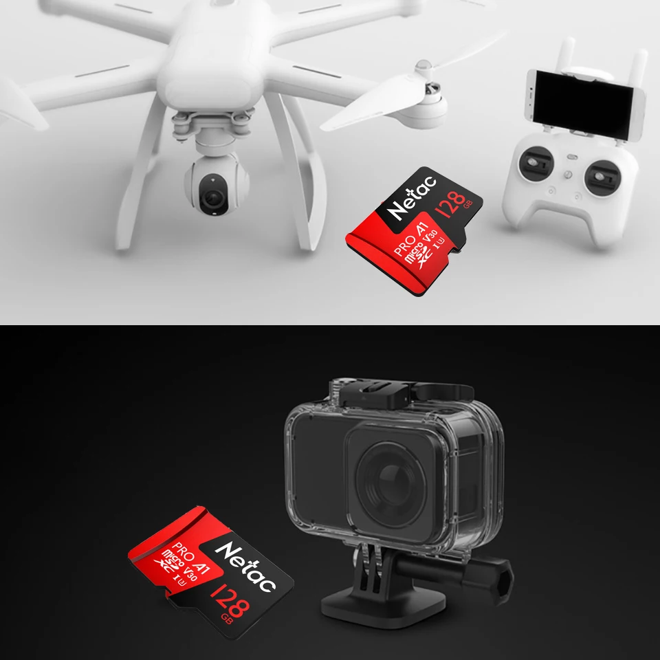 Netac класса 10 32 Гб 64 ГБ Micro SD карта скорости чтения до 100 МБ/с. видео 16GB 128GB 256GB TF флэш