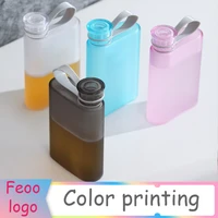 4 color a5 transparent frosted simple water bottle portable creative flat bottom water bottle food grade plastic outdoor travel
