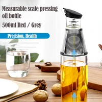 500ml measuring oil control bottle pressing type oil kitchen press measuring bottle oil bottle meter utensils kettle cup