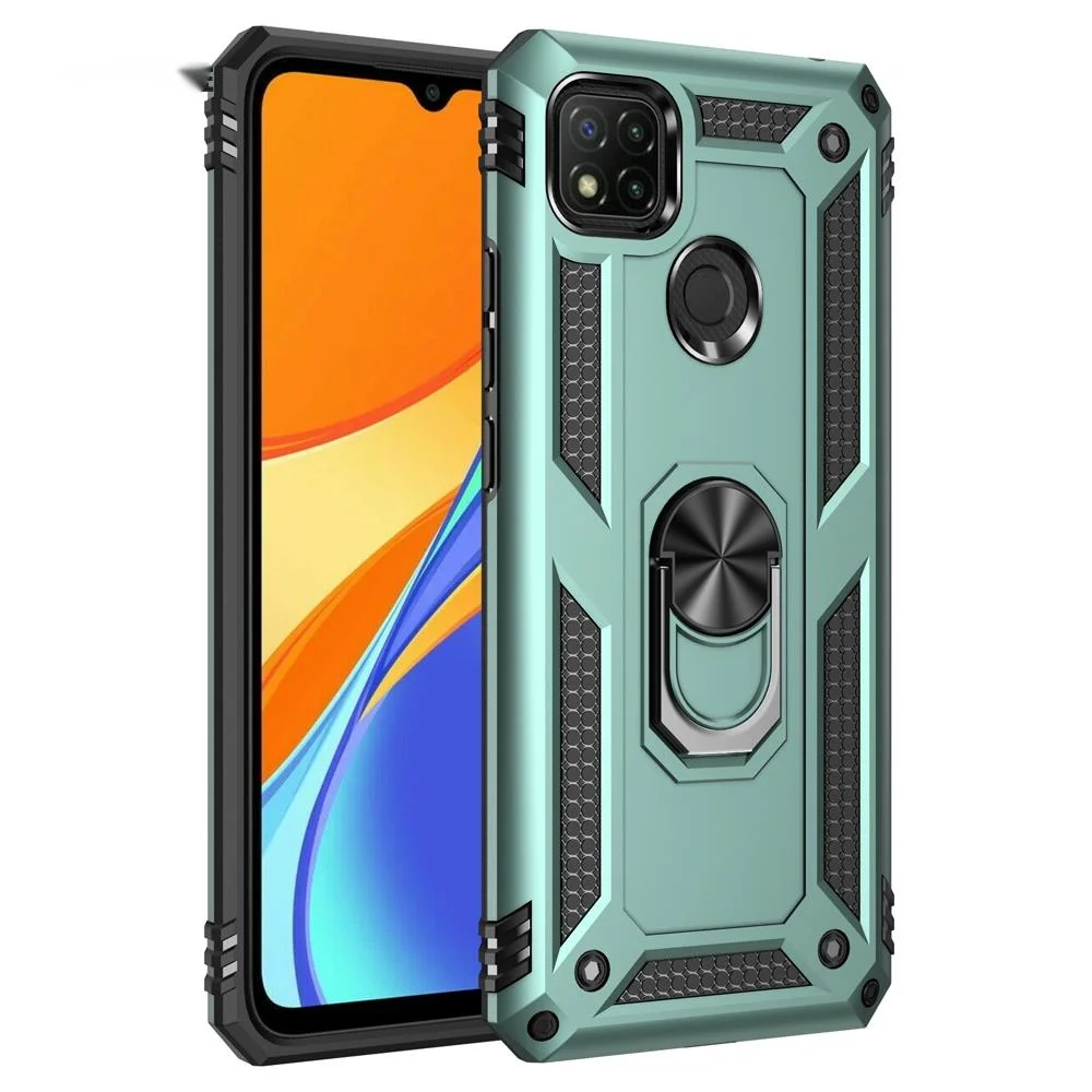 

Armor Ring Stand Funda Cover for Xiaomi Redmi 9C NFC 9 9A Note9 Note 10 Pro 9Pro Redmi9c Redmi9 Case TPU Bumper Shockproof Shell
