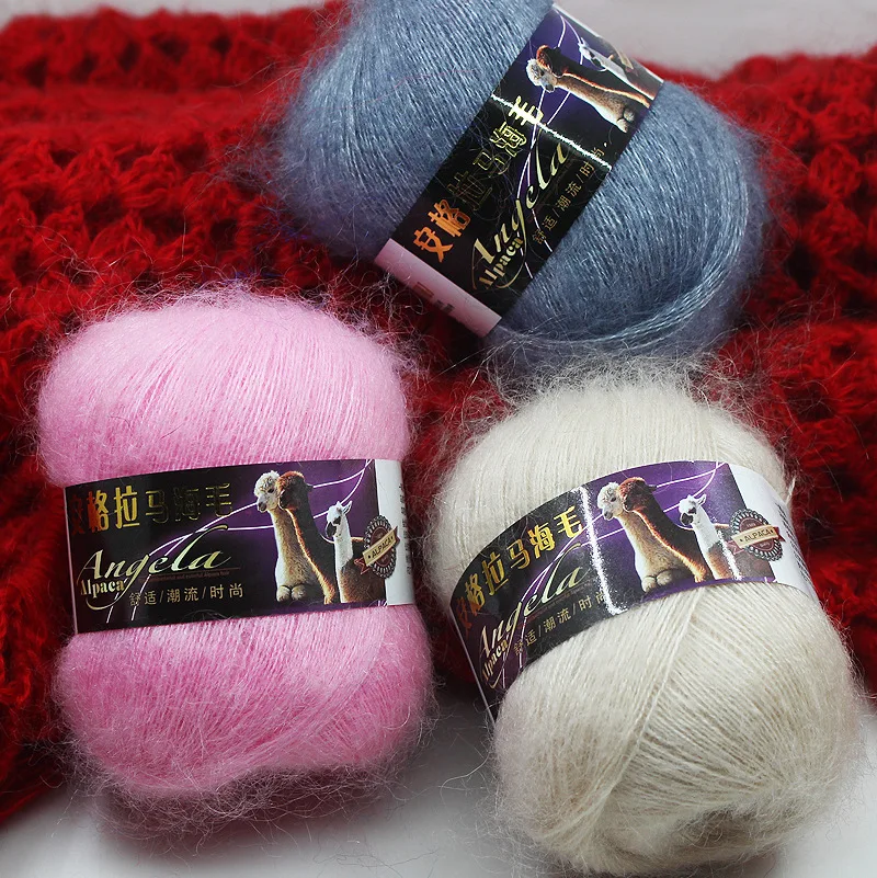 

New Arrival None Carded Mohair Blended Yarn 100% Mohair Eco-friendly Ring Spun Blended Yarn Hand Knitting Home Sewing Thread