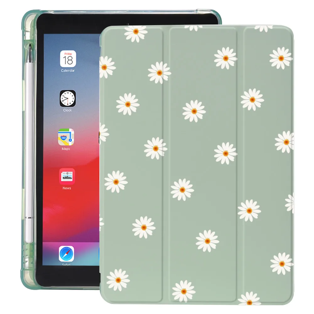 

Daisy Sunflowers for 10.2 8th 2020 Air 4 iPad Case With Pencil Holder 7th 6th 12.9 Pro 11 2018 Mini 5 Cover For 10.5 Air 1 2 3