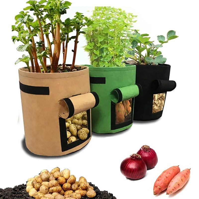 

Tomatoes Potato Grow Bag with Handles Flowers Vegetables Planter Bags Home Garden Planting Accessories Growing Box Bucket Pot