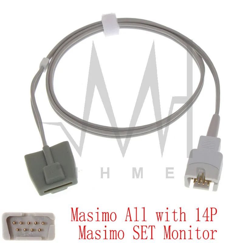 

Pulse Oxygen Sensor of All with 14P Masimo SET Monitor,Oximetry Cable 9pin 1m Adult/Child/Neonate/Finger/Ear/Forehead/Animal