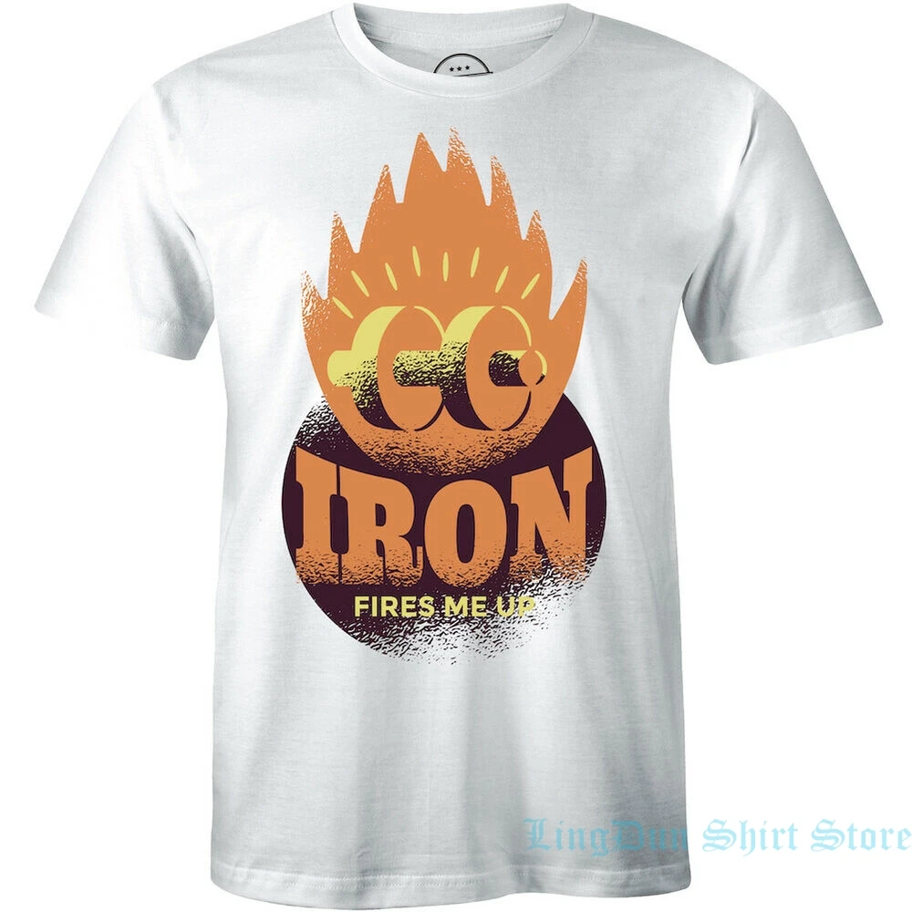 Iron fires me up-Workout для бодибилдинга графическая Мужская футболка премиум класса
