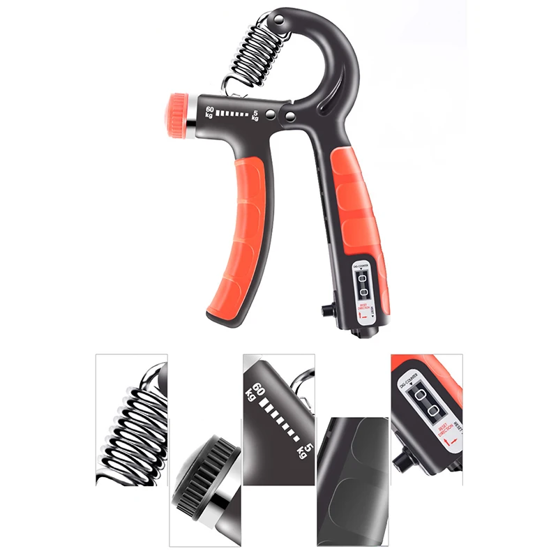 

5-60Kg Adjustable Heavy Fitness Hand Exerciser Professional Man Grip Wrist Training Increase Strength Home Fitness Equipment