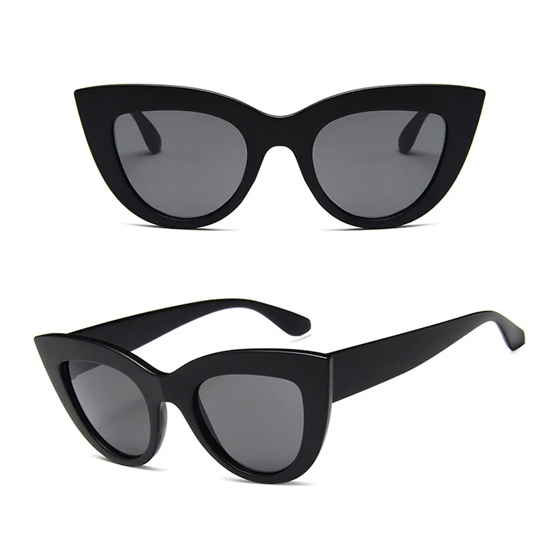 hot sale cat eye fashion sunglasses women vintage luxury brand designer black glasses sun glasses for female free global shipping