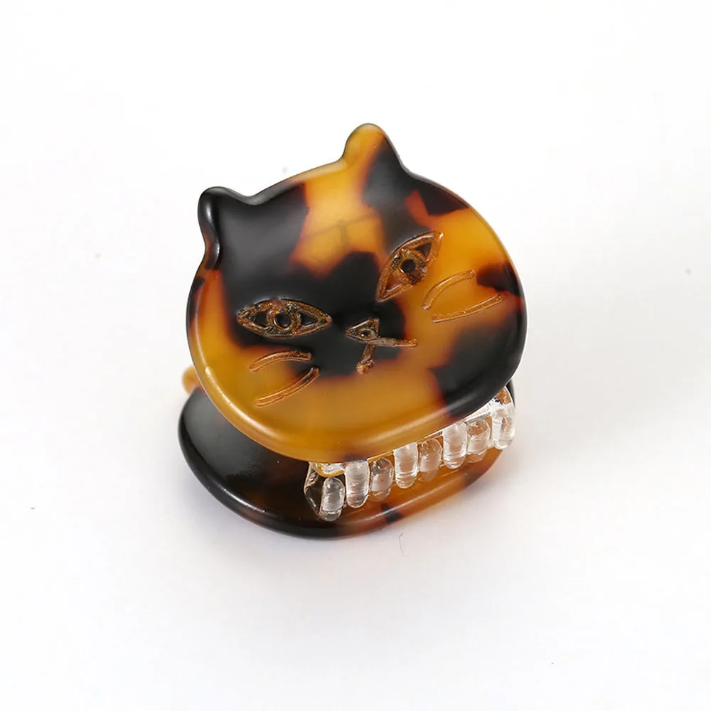 Cat Acetic Acid Hairpin Small Catch Clip Adult Bangs Hair Claw Accessories Classic Headwear Headdress |