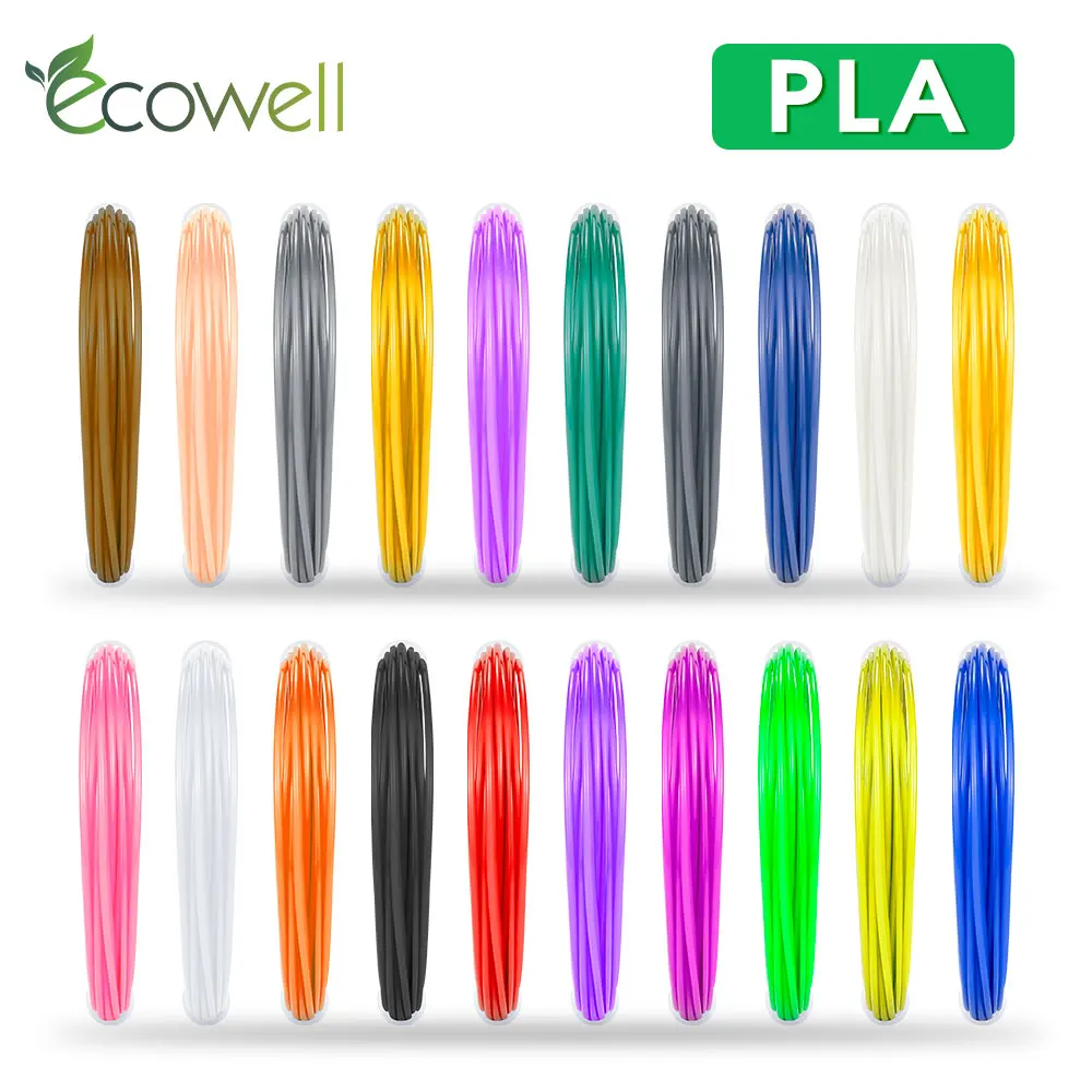 Наполнитель для 3d ручки Ecowell черный зеленый красный многоцветный 1 75 мм * 5