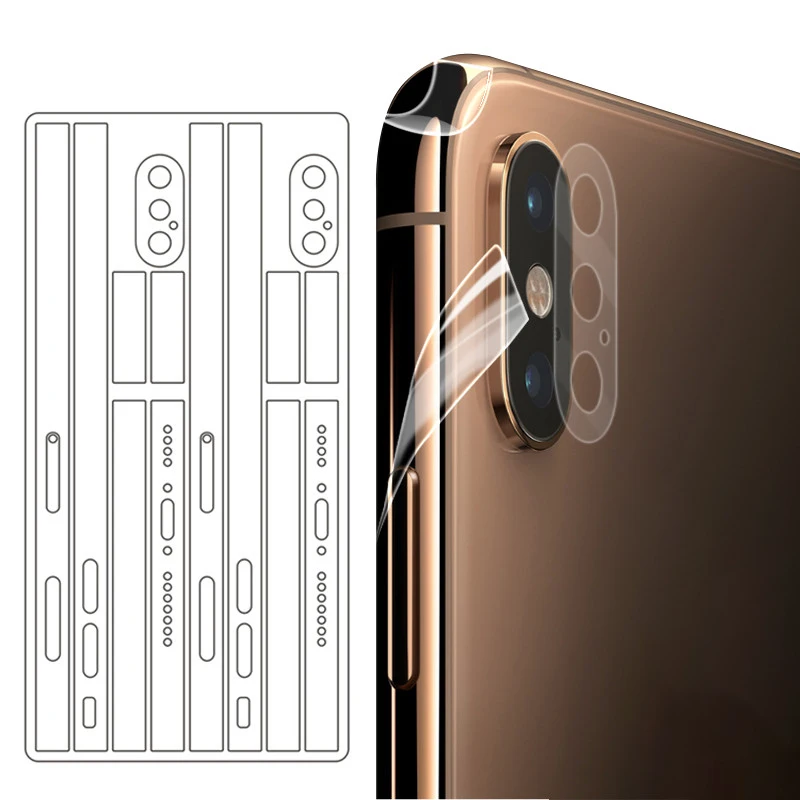 Ультратонкая прозрачная наклейка для iPhone 12Pro Max 12Mini XS MAX клейкая боковая пленка 11
