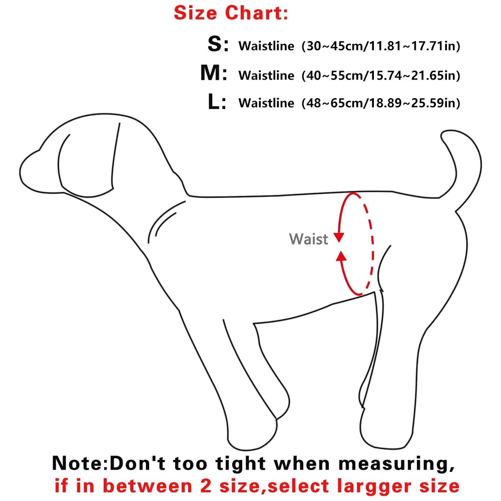 

Female Dog Nappies Leakproof Washable Reusable Diapers Soft Lining Sanitary Pants L/M/S Waterproof Outer Layer Pet Nappies