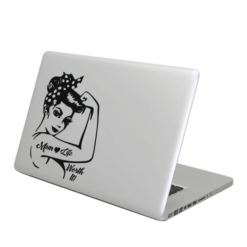 Наклейка для ноутбука Rosie Pinup Mom Life Worth It наклейка Macbook Pro 16 дюймов Air 11 13 Retina 12 14 15 Mac