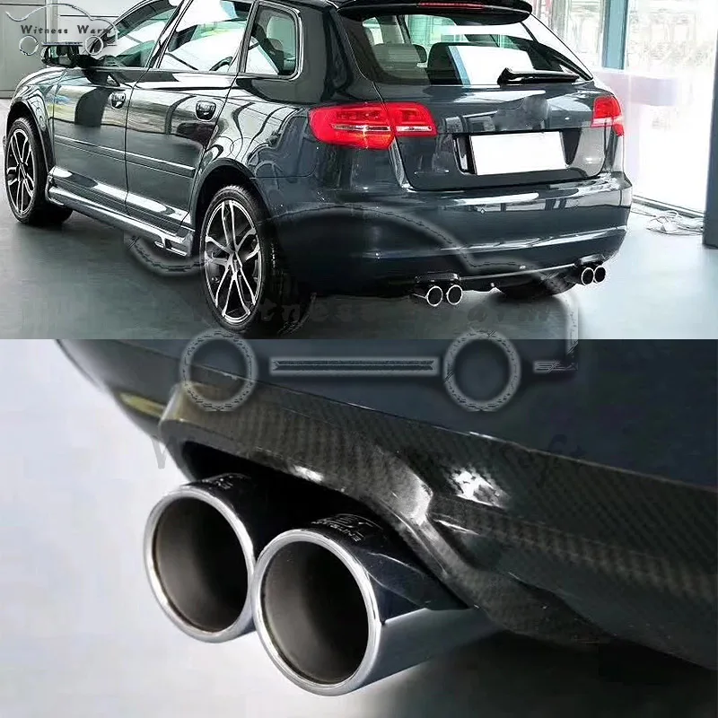 Задний диффузор из углеродного волокна/ФАП защитный спойлер бампера для Audi A3