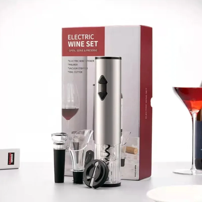 

Professional Automatic Electric Wine Bottle Opener Corkscrew Pop It Wine Bottle Opener Jar Opener Sacacorchos Barware BI50WO