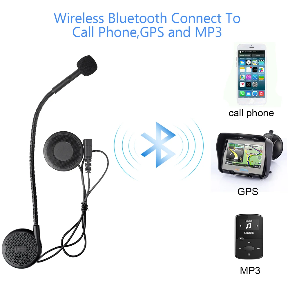 Freedconn L1 Мотоциклетный шлем Bluetooth гарнитура HD Стереомикрофон Динамик