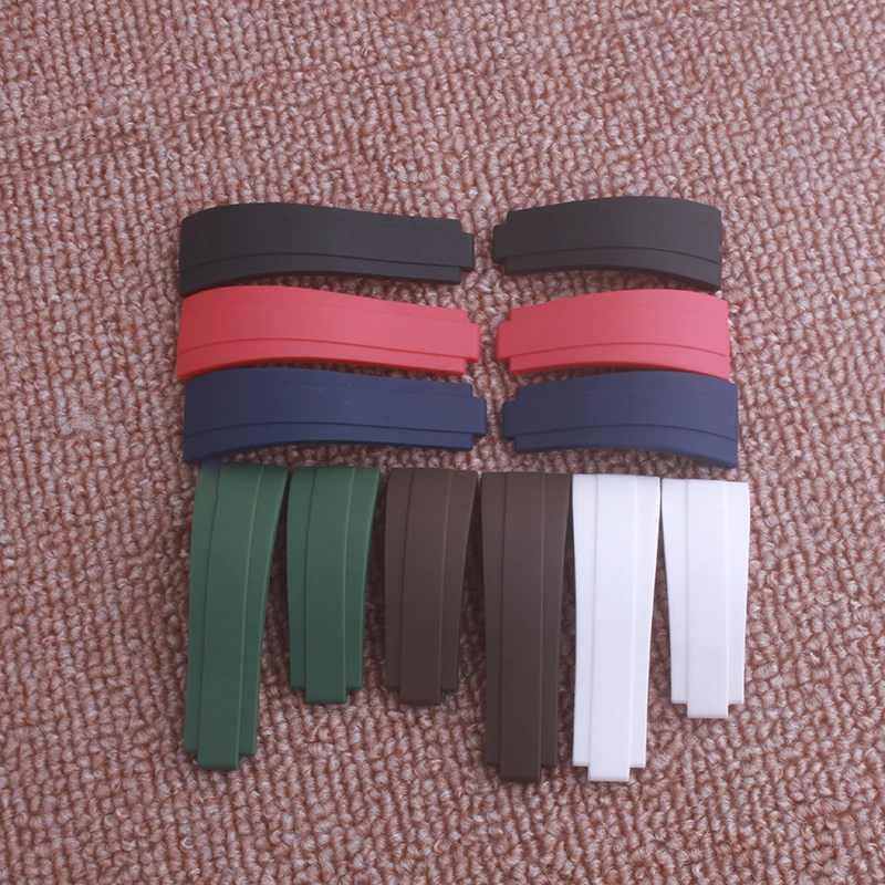 20 мм 21 натуральный резиновый ремешок силиконовый для часов с пряжкой Daytona Submariner