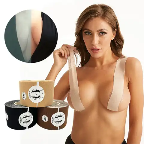 Hot Sale Convenient Reusable Chest Stickers Female Intimate Accessories Invisible Bra Strapless Women Underwear