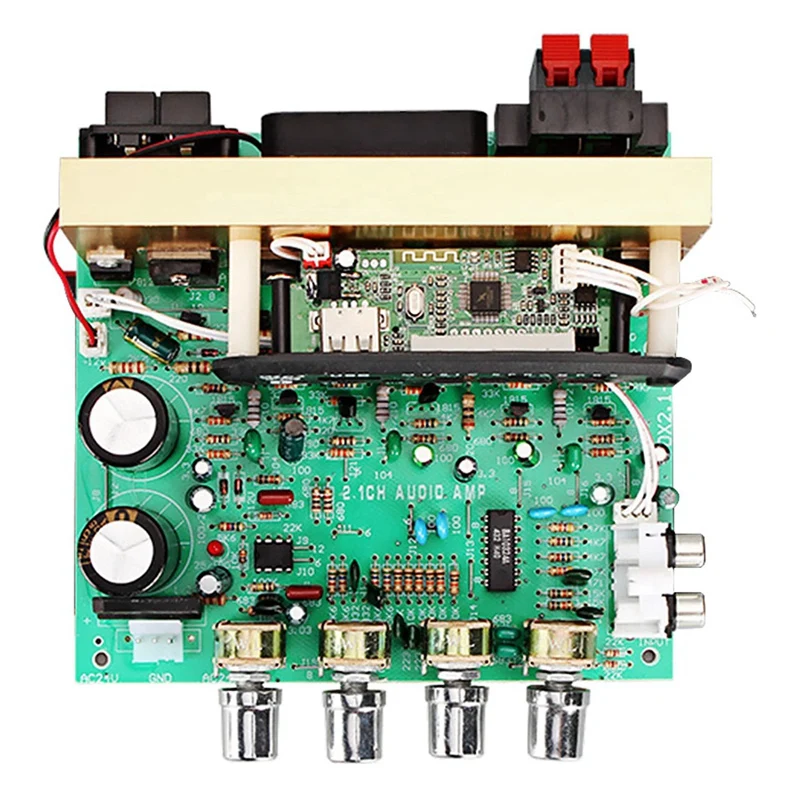 Плата усилителя Bluetooth 80 Вт 2 1 каналов усилитель сабвуфера аудиоплата с Aux Fm Tf U