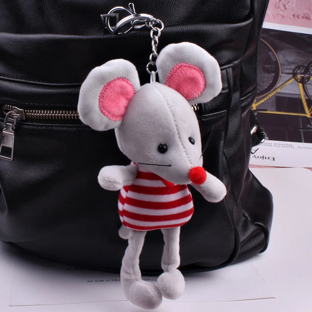 Талисман на год крысы плюшевая игрушка милая полосатая одежда мышь набивное