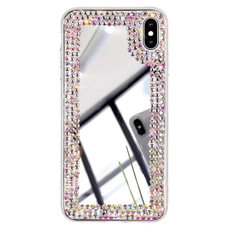 Закаленное Стекло зеркало Стразы чехол для телефона Huawei Honor 9 10 20 lite 8X Nova 2S 3 3i Diamond