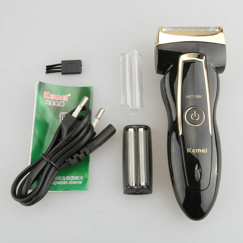 Kemei Мужская аккумуляторная бритва возвратно-поступательные триммеры для бороды
