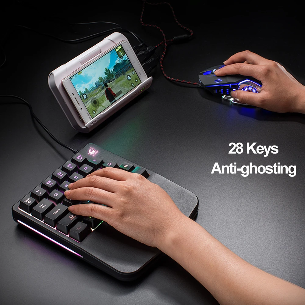 Клавиатура Pubg для ПК/ноутбука/компьютера мини светодиодный эргономичный