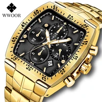 2022 new wwwoor luxury military men watches gold black creative fashion clock man sport waterproof chronograph relogio masculino