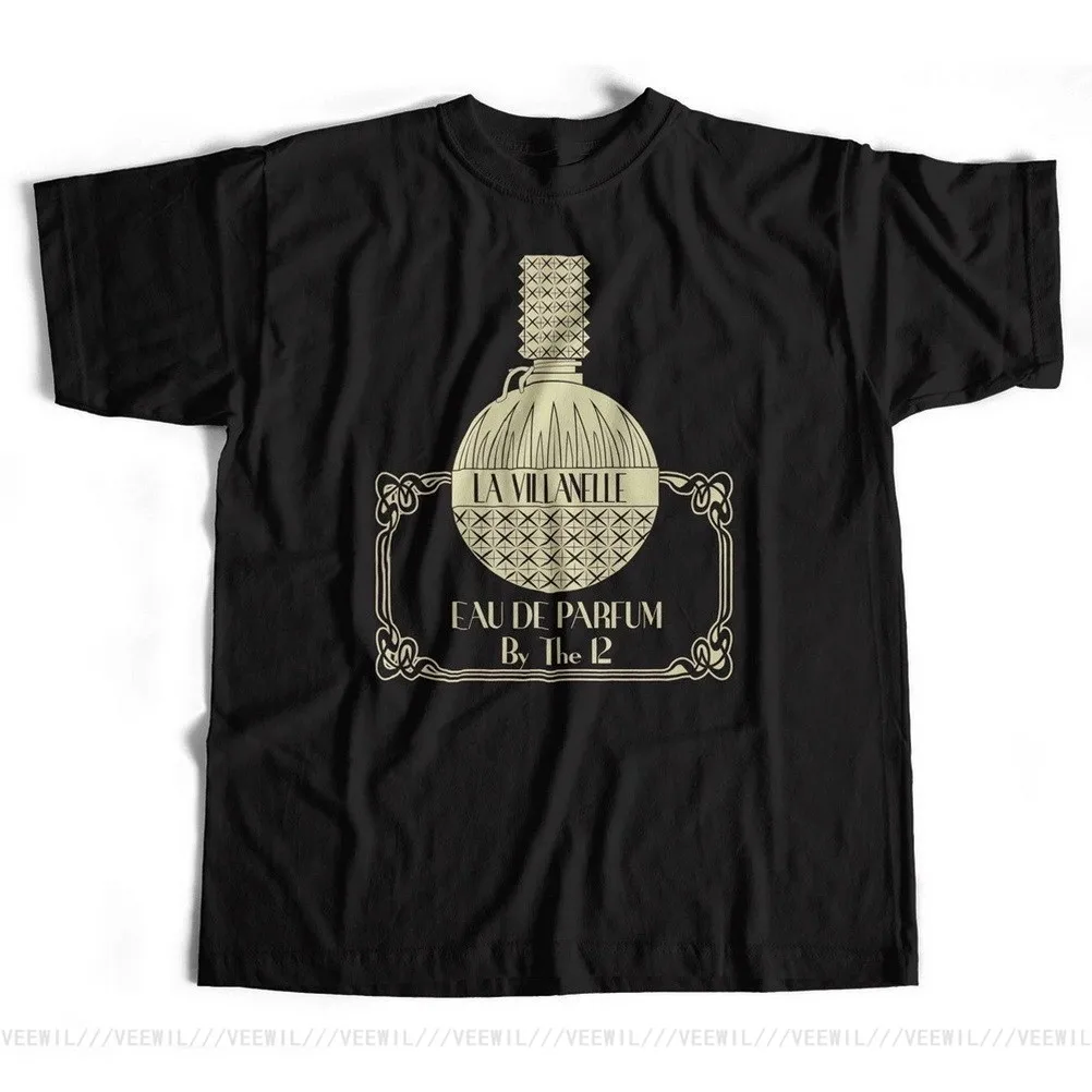 Camiseta de garrafa de perfume de villanelle inspirado em matar eve old skool hooligans algodão engraçado camiseta
