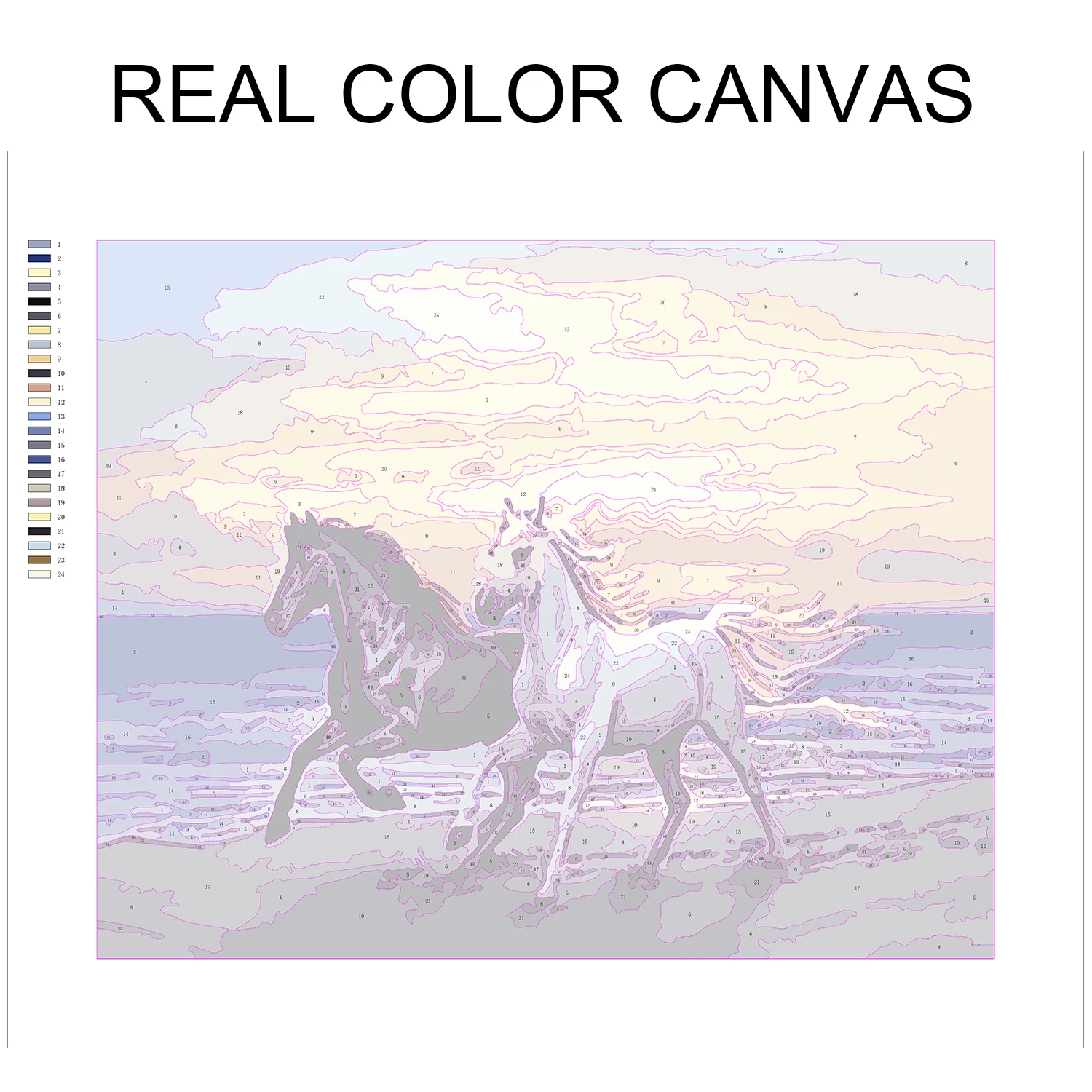 Раскраска по номерам для взрослых AZQSD рисование лошадей рама сделай сам