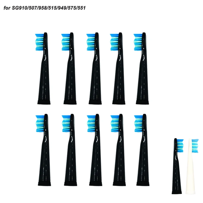 10pcs  electric toothbrush heads Replacement Sonic Toothbrush Care 899 Set (10 heads) for SG910/507/958/515/949/575/551