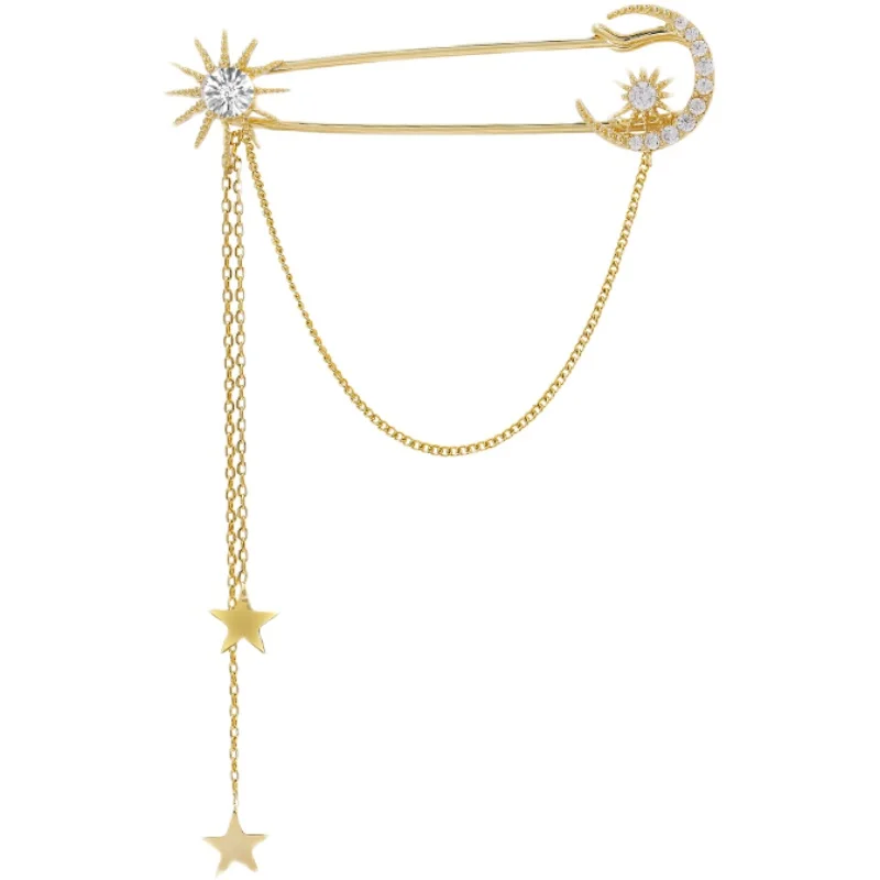 

The pins and tassel corsage pin female Korean fashion luxury delicate pins corsage, tie-in decoration suit coat