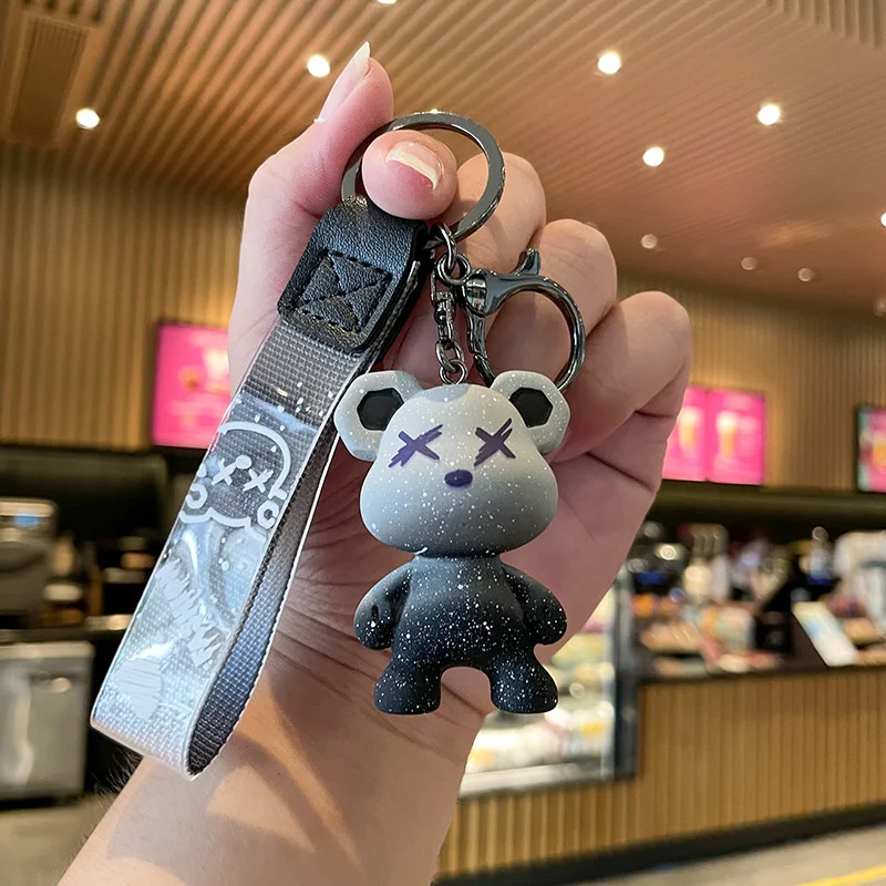 Little Bear Doll Keychain Cartoon Car Pendant Cute Couple kawaii Backpack Ornaments Girl Decoration Small Gifts keychains girls