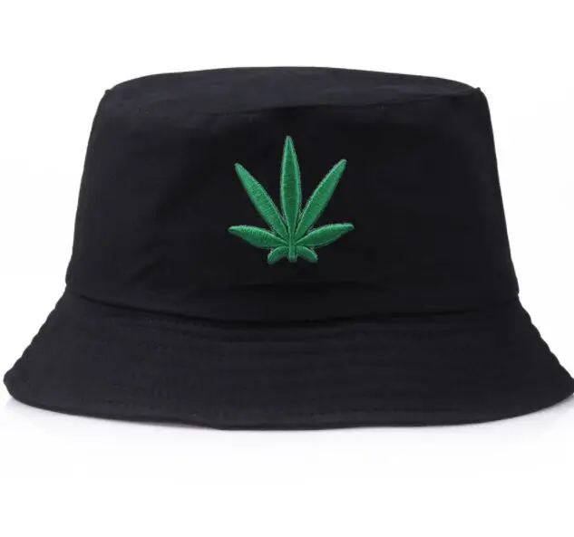 

Cool Men's Casual Cotton Flap Brim Bucket Hat New Solid Flat Fisherman Caps Casquette Gorros Smoke Embroidery Hiking Sun Hat