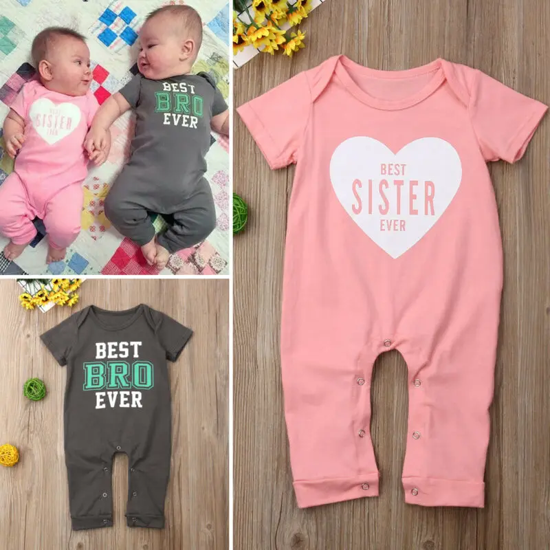 Для новорожденных pudcoco Летний комбинезон с короткими рукавами серого и розового