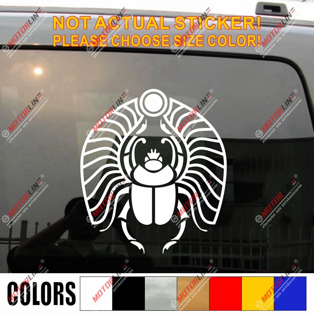 Scarab Beetle египетская наклейка Виниловая для автомобиля выберите размер и цвет без