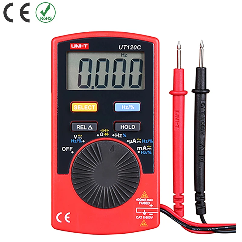 UNI T UT120C аналоговый мультиметр тестер Мини Профессиональный карманный цифровой