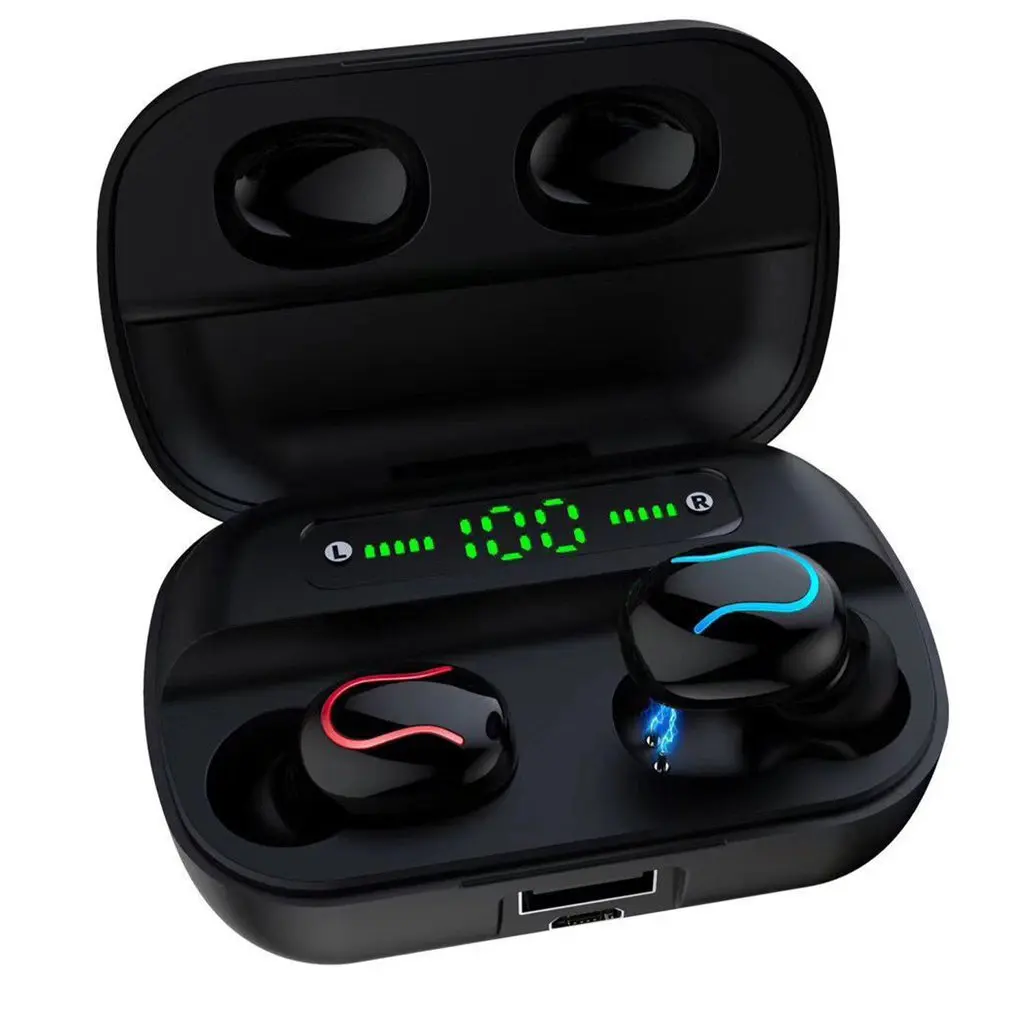 

Q82 Led Wireless Bluetooth-Compatible 5.0 Earphones TWS Handfree Music Stereo Headsets Earbud Earphone With MIC Charging Cas