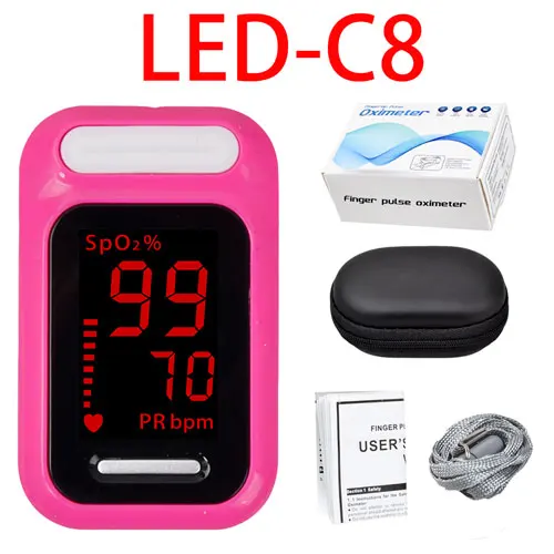 LED-red Портативный Пальчиковый Пульсоксиметр ELERA, измеритель насыщения крови кислородом, Пульсоксиметр SPO2, пульсоксиметр, оксиметр для удаления кислорода - Цвет: LED-red