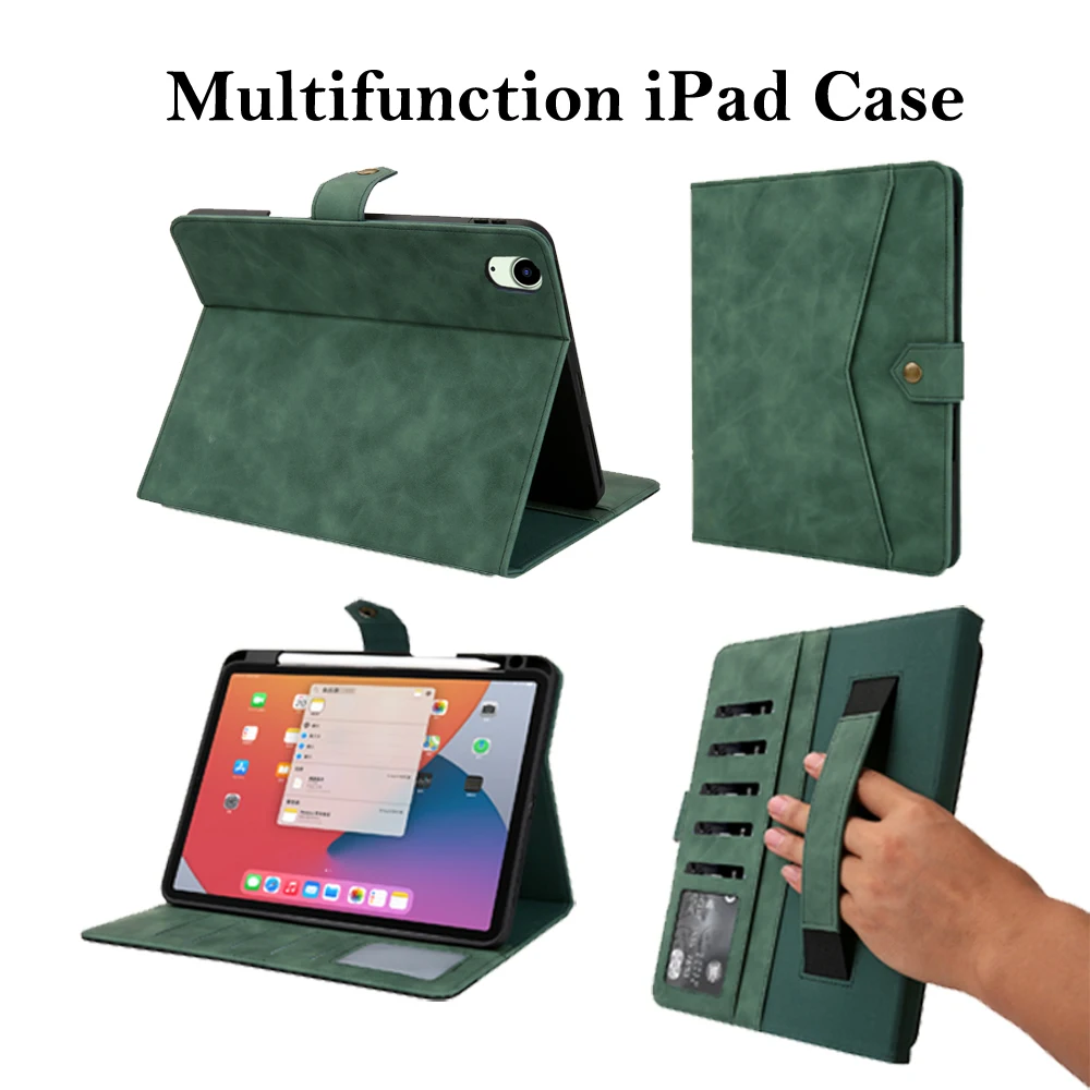 

Кожаный флип-чехол для iPad Mini6, матовый кошелек, ручной деловой смарт-чехол для Apple iPad Pro 11 2021, чехол для планшета