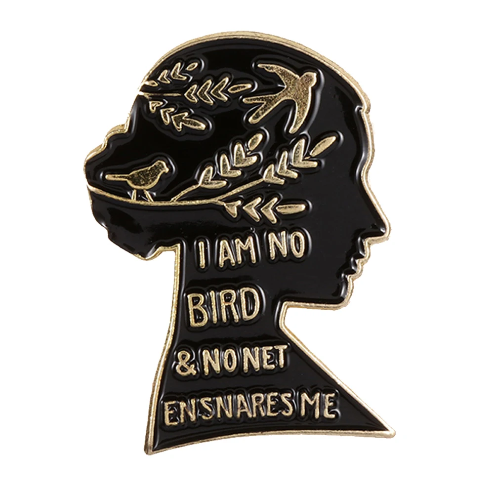 Черная металлическая брошь в стиле панк с надписью заколки крутой значок для