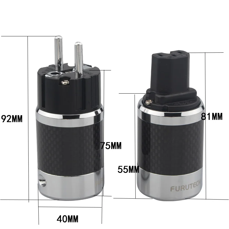 Высококачественная розетка Furutech FI-50 NCF Nano Crystal EU/US с родиевым покрытием блок