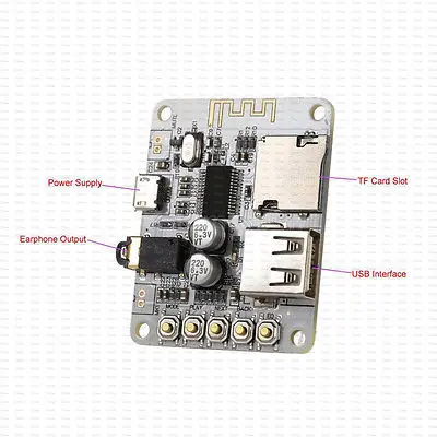1 шт. DC 5 в Bluetooth плата аудиоресивера усилитель Micro USB TF карта декодирование плеер