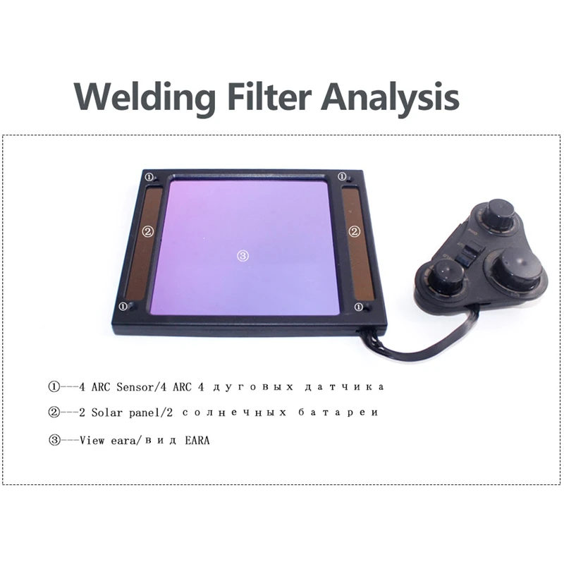 Сварочная маска/шлем GTBL Out Control Big View Eara 4 Arc Sensor Din5-Din13 Solar Auto Darkening Tig Mig Mma с фильтрующей линзой Helmet Gl on.