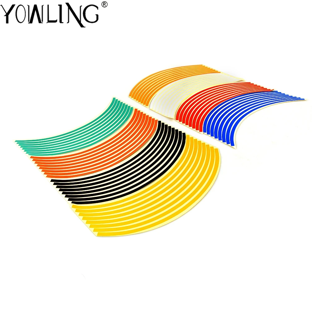 16 полос колеса наклейка светоотражающая обод полоса Лента Велосипед Мотоцикл 17 18