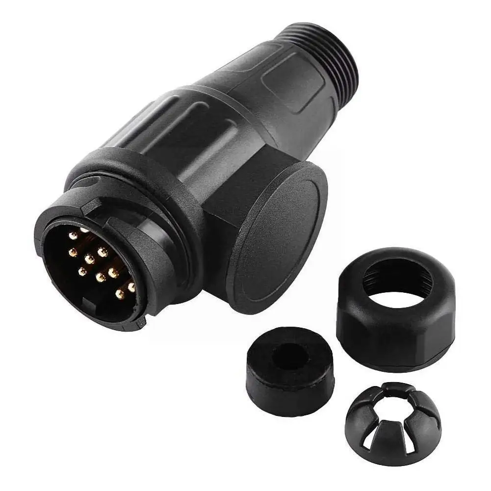 

13 до 7 контактный разъем прицепа 12 В буксировочный штекер прочные заглушки защищает переходник розетки адаптер RV Водонепроницаемый Аксессу...