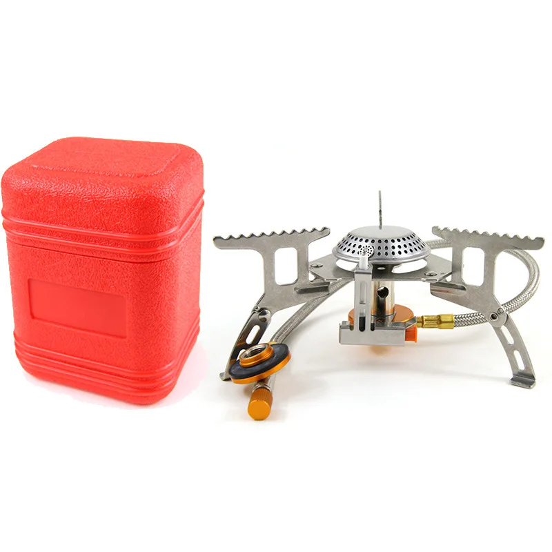 

Outdoor furnace head camping mountaineering splitted furnace head electric fire gas stove stove energy-saving folding flat tank