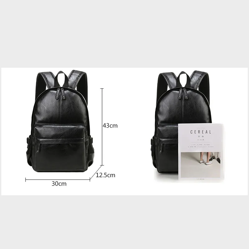 

ELVASEK Casual backpack for man 2020 new trendy student leather school bag male fashion waterproof backpack travel bag